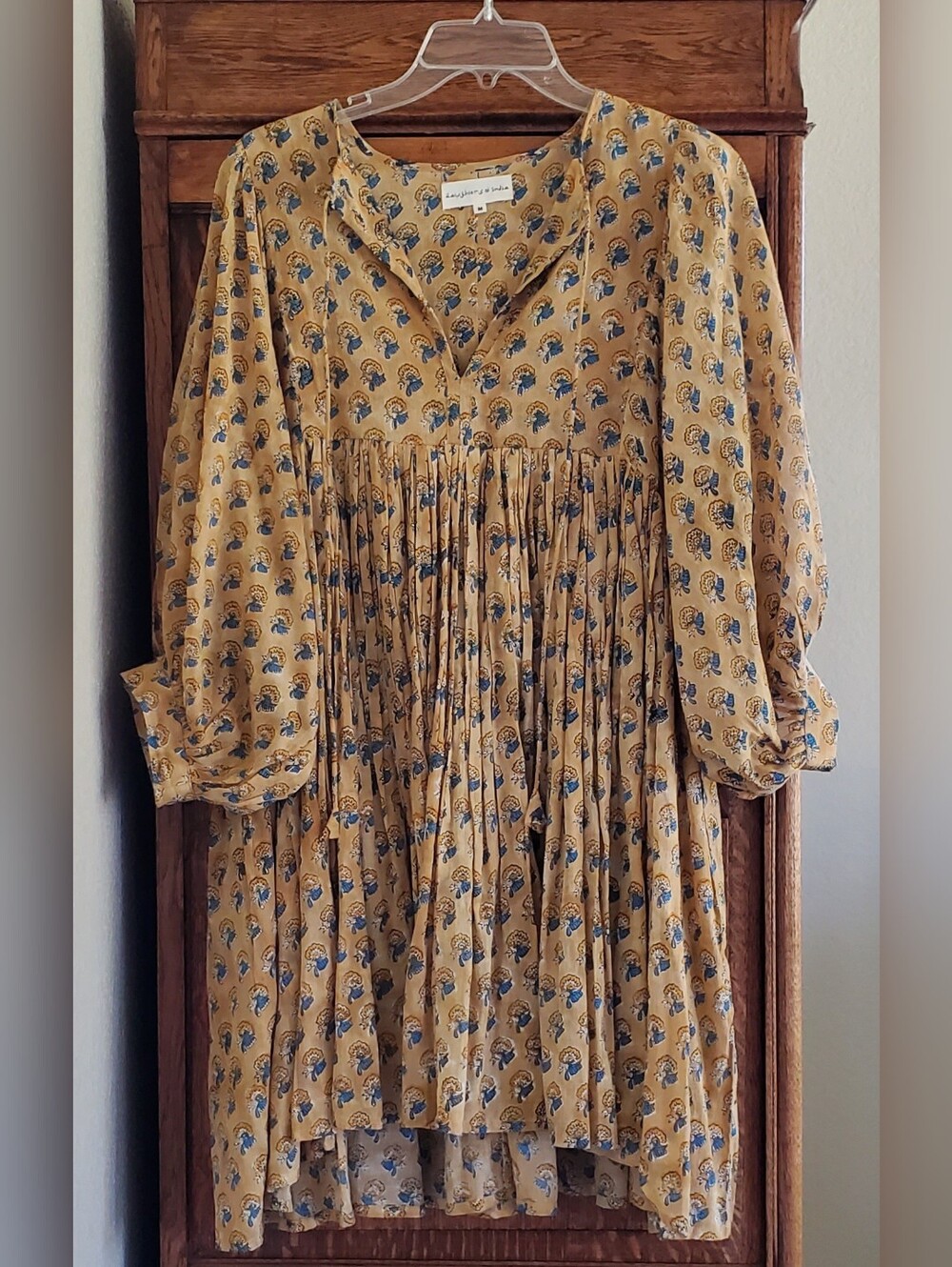 DAUGHTERS OF INDIA KYRA MINI DRESS SANDALWOOD MED NWOT